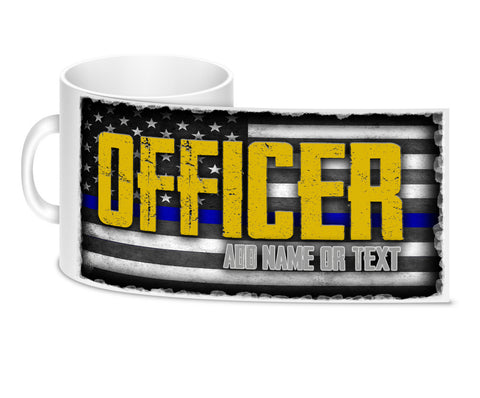 Personalize Police Officer Add Your Name 11 oz. Tactical Coffee Mug