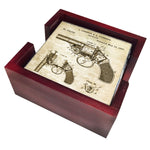 Police Gift Coaster Set With Patent of The Revolver