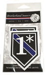1 Asterisk Thin Blue Line Shield Decal Pack Of 2