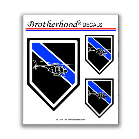 Thin Blue Line Aviation Helicopter Patrol - 6 Decals