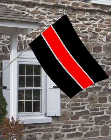 Thin Red Line for Firefighters Decorative House Flag