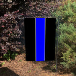 Thin Blue Line Police Sheriff Garden Flag