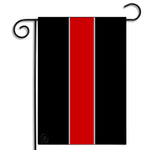 Double Sided Support Your Firefighters Thin Red Line Nylon Garden Flag