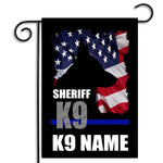 K9 Double Sided Personalized Police or Sheriff Dog Apartment or Garden Flag
