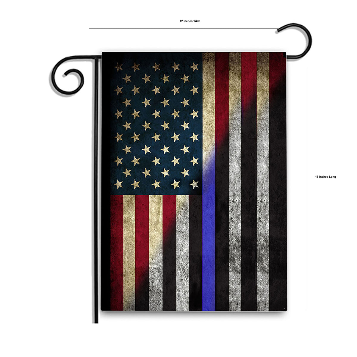 Police Thin Blue Line American Flag Garden Flag | Police Support ...