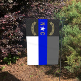 Double Sided Subdued North Carolina State Flag Thin Blue Line Garden Flag