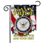 Double Sided United States Navy Pride Personalized Garden Flag