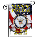 Personalized United States Coast Guard Pride Nylon Garden Flag