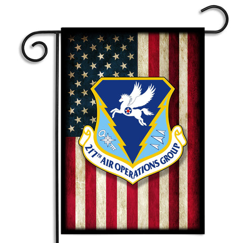 United States Air Force American Flag 217th Air Operations Group Garden Flag