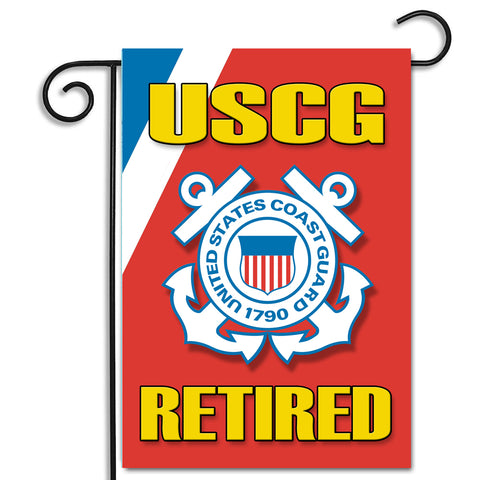 Double Sided United States Coast Guard USCG Retired Nylon Garden Apartment Flag