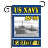 Double Sided US Navy AS-40 USS Frank Cable Garden Flag