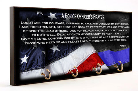 Police Officer's Prayer  Key Hanger
