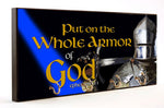Put On The Whole Armor of God Blue Line Key Hanger