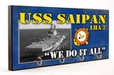 US Navy USS Saipan LHA 2 We Do It All Key Hanger