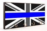 Thin Blue Line Distressed Subdued British Flag Key Hanger