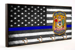 Thin Blue Line Delaware State Police Key Hanger