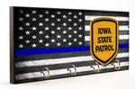 Thin Blue Line Iowa State Patrol Key Hanger