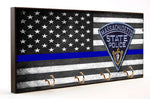 Thin Blue Line Massachusetts State Police Key Hanger