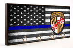 Thin Blue Line Maryland State Police Key Hanger