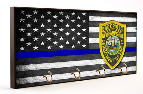 Thin Blue Line New Hampshire State Police Key Hang