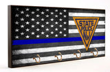 Thin Blue Line New Jersey State Police Key Hanger
