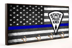 Thin Blue Line New Mexico State Police Key Hanger