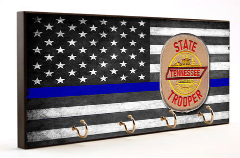 Blue Line Tennessee State Highway Patrol Key Hanger