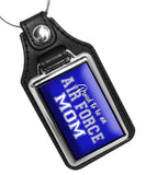 United States Air Force Proud Air Force Mom Faux Leather Key Ring