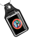 United States Coast Guard Sector Miami Emblem Faux Leather Key Ring