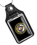 United States Coast Guard Cutter Washington WPB-1331 Faux Leather Key Ring