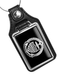 United States Coast Guard Officer In Charge Emblem Faux Leather Key Ring
