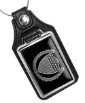 United States Coast Guard Officer In Charge Ashore Emblem Faux Leather Key Ring