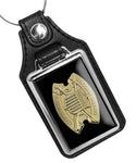 United States Coast Guard Honor Guard Emblem Faux Leather Key Ring