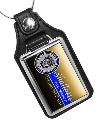 Shalotte North Carolina Police Department To Protect And To Serve Faux Leather Key Ring