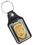 United States Bureau of Indian Affairs Special Officer Badge Design Faux Leather Key Ring