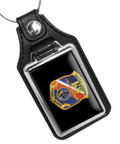 United States Coast Guard Law Enforcement K9 Emblem Faux Leather Key Ring
