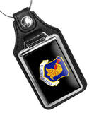 United States Air Force 96th Air Base Wing E Sempre L'ora Faux Leather Key Ring