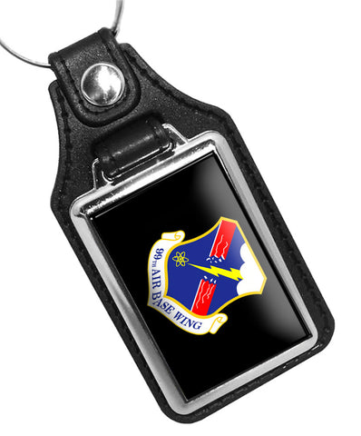 United States Air Force 99th Air Base Wing Faux Leather Key Ring