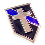 Thin Blue Line Police Chaplains Christian Cross Lapel Pin