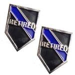 Police Sheriff Law Enforcement Retired Thin Blue Line Lapel Pin