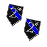 K9 Two Ass To Risk Canine Thin Blue Line Law Enforcement Lapel Pin