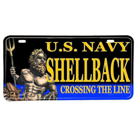 United States Navy Shellback Crossing the Line Aluminum License Plate