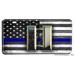 Thin Blue Line Police Captain  Sheriff Emblem