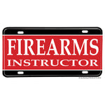 Red and Black Law Enforcement Firearms Instructor Aluminum License Plate