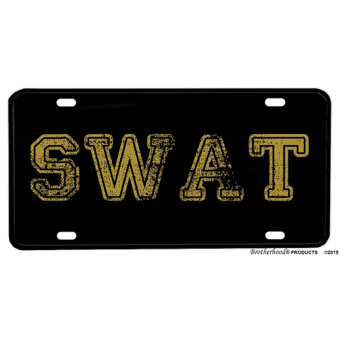 SWAT Special Weapons Assault Team Aluminum License Plate