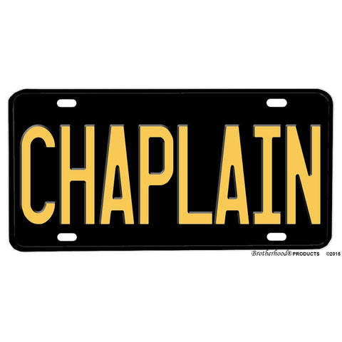 Police Sheriff Chaplain Law Enforcement Aluminum License Plate