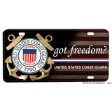 United States Coast Guard Got Freedom Design Aluminum License Plate