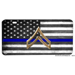 Thin Blue Line Police Corporal Sheriff Emblem