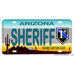 Thin Blue Line One Ass To Risk Police or Sheriff Arizona Design Aluminum License Plate