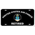 United States Air Force Retired Aluminum License Plate